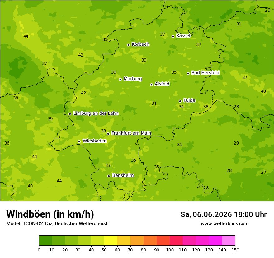 Maximale Windböen