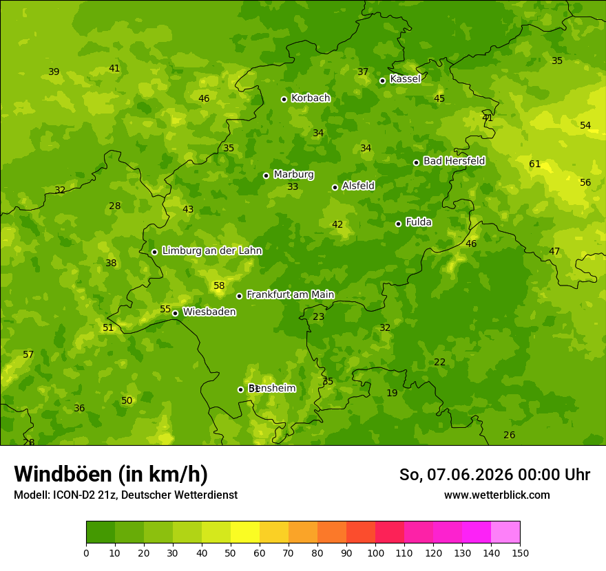 Maximale Windböen