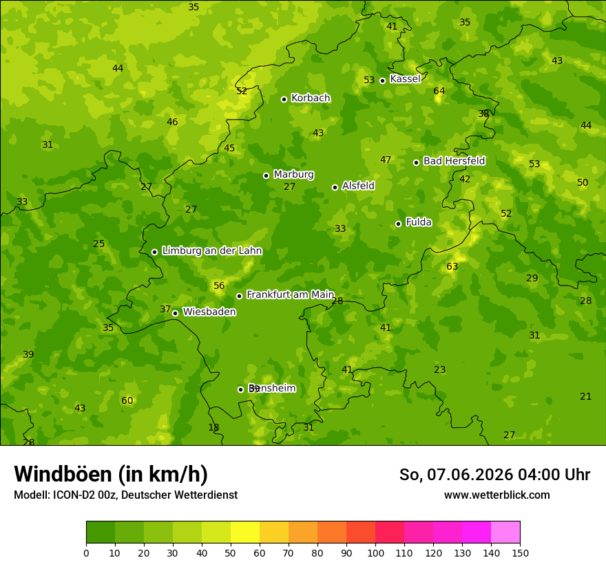 Maximale Windböen