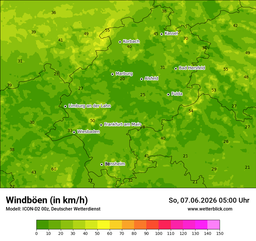 Maximale Windböen