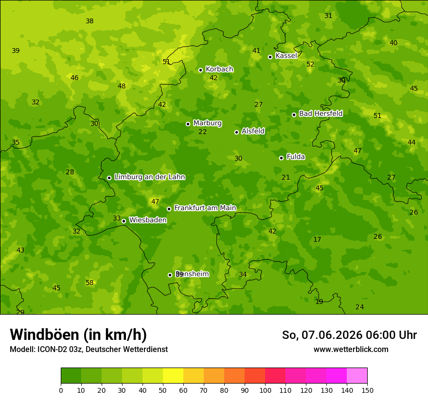 Maximale Windböen
