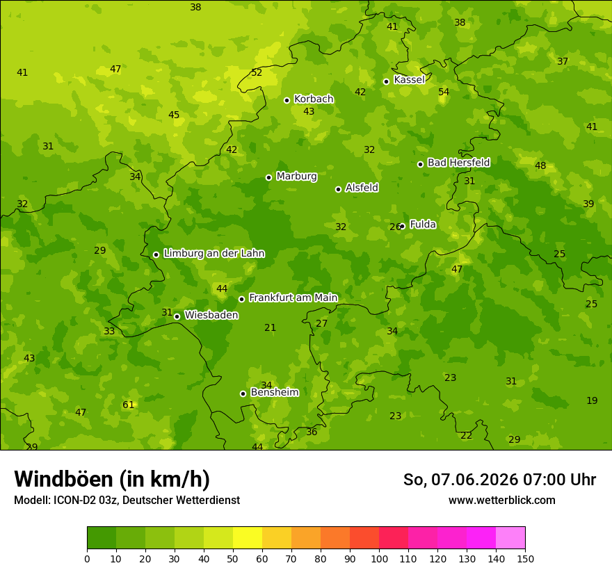 Maximale Windböen