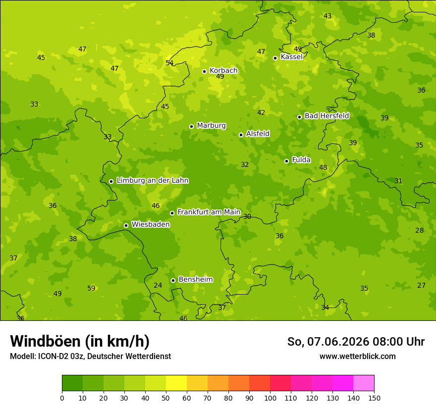 Maximale Windböen