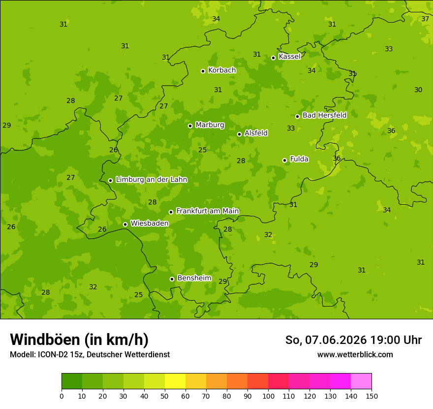 Maximale Windböen
