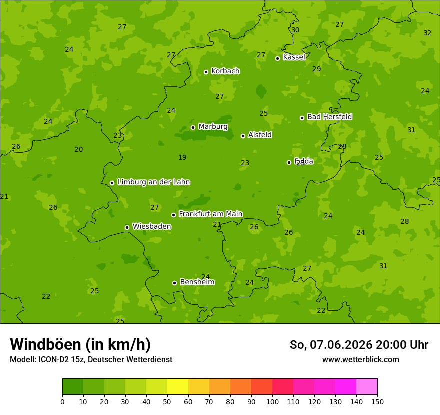 Maximale Windböen