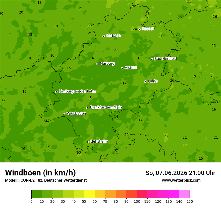 Maximale Windböen