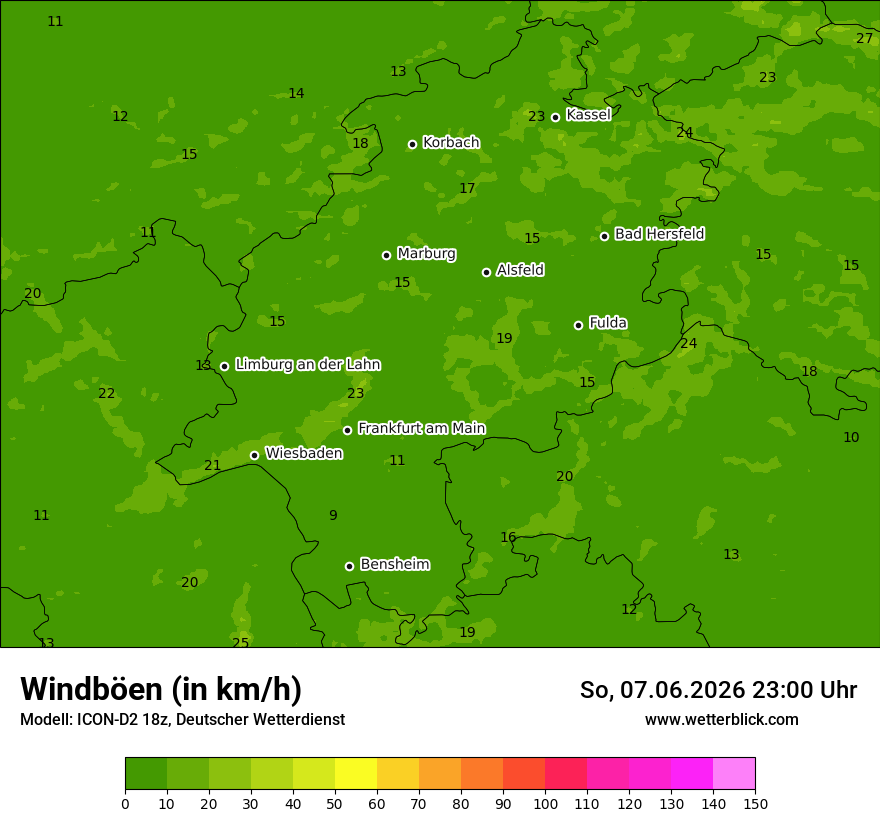 Maximale Windböen