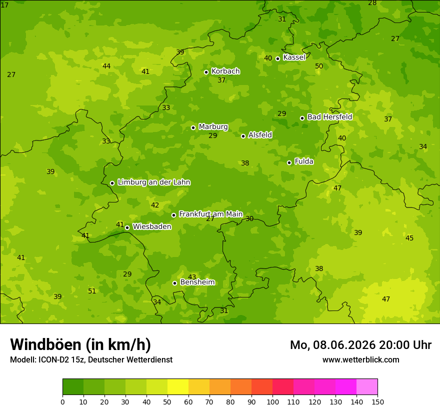Maximale Windböen