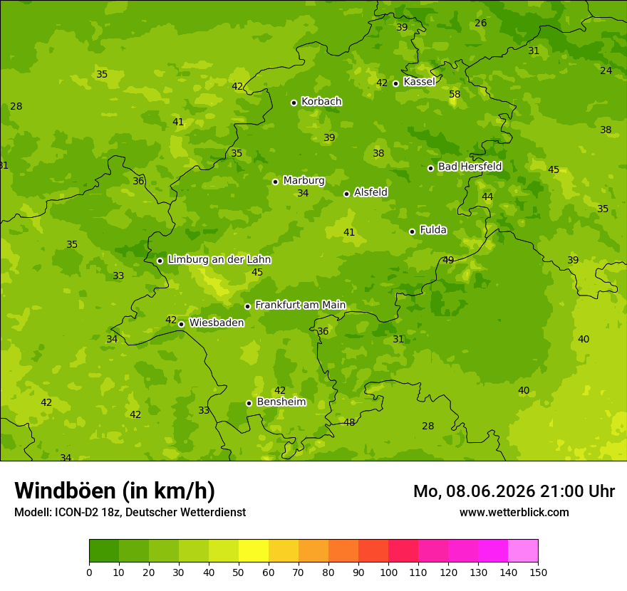 Maximale Windböen