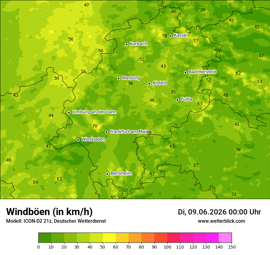 Maximale Windböen