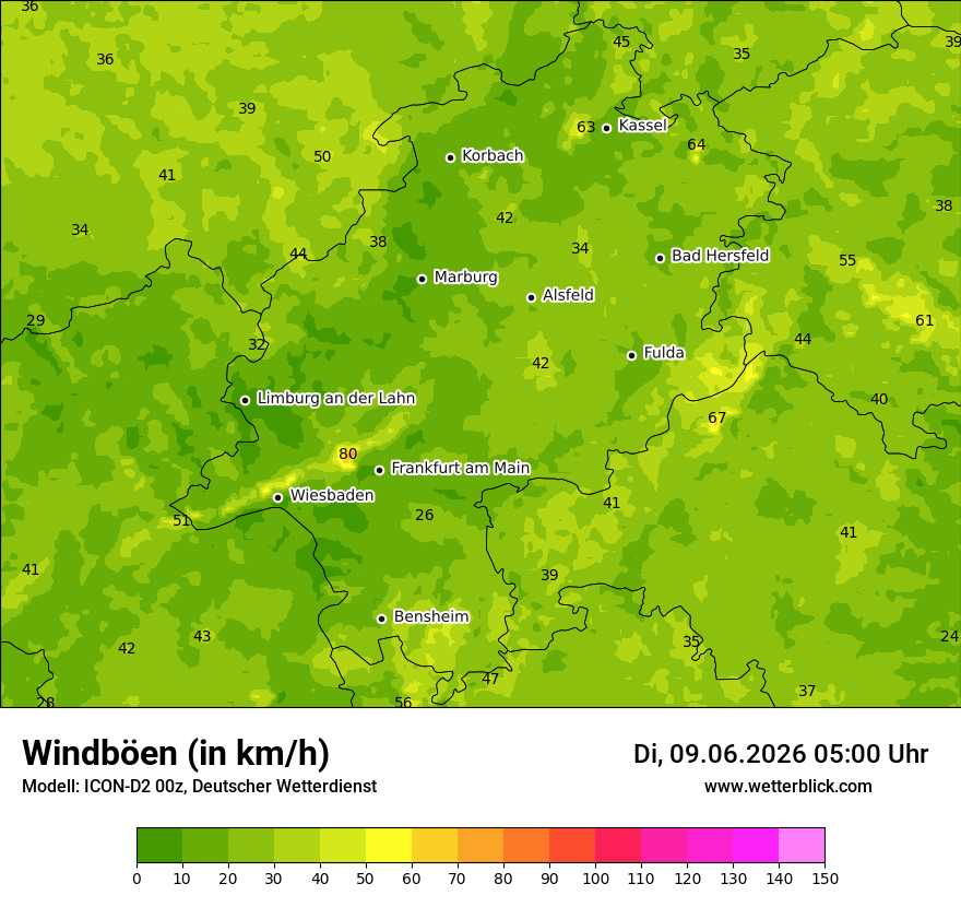 Maximale Windböen