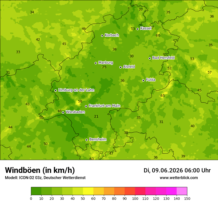 Maximale Windböen