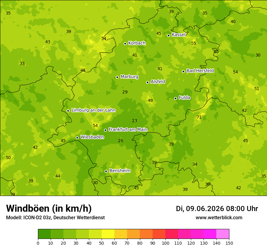 Maximale Windböen
