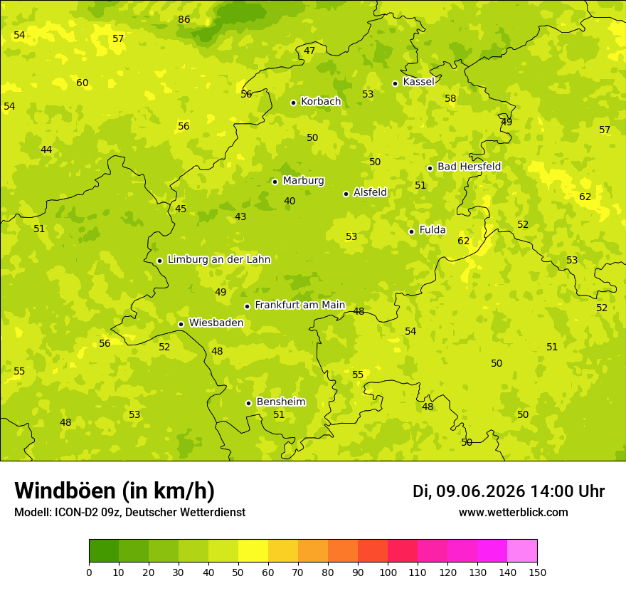 Maximale Windböen