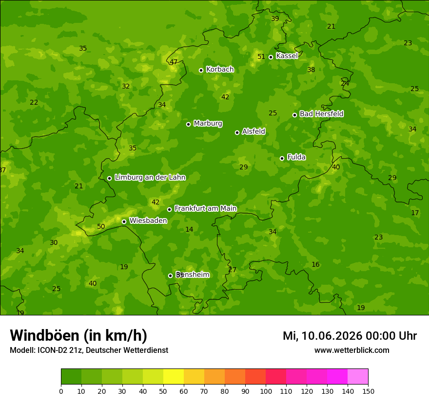 Maximale Windböen