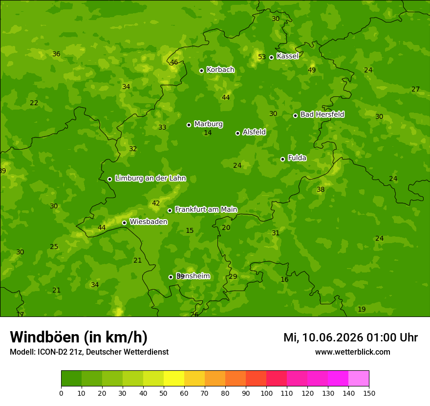 Maximale Windböen