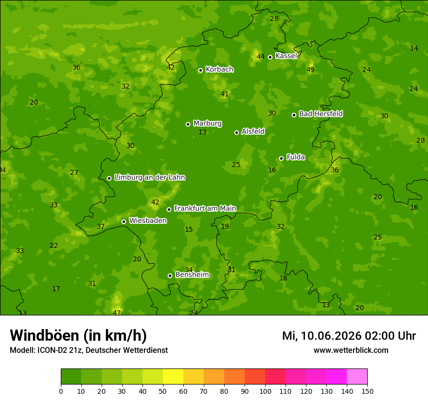 Maximale Windböen