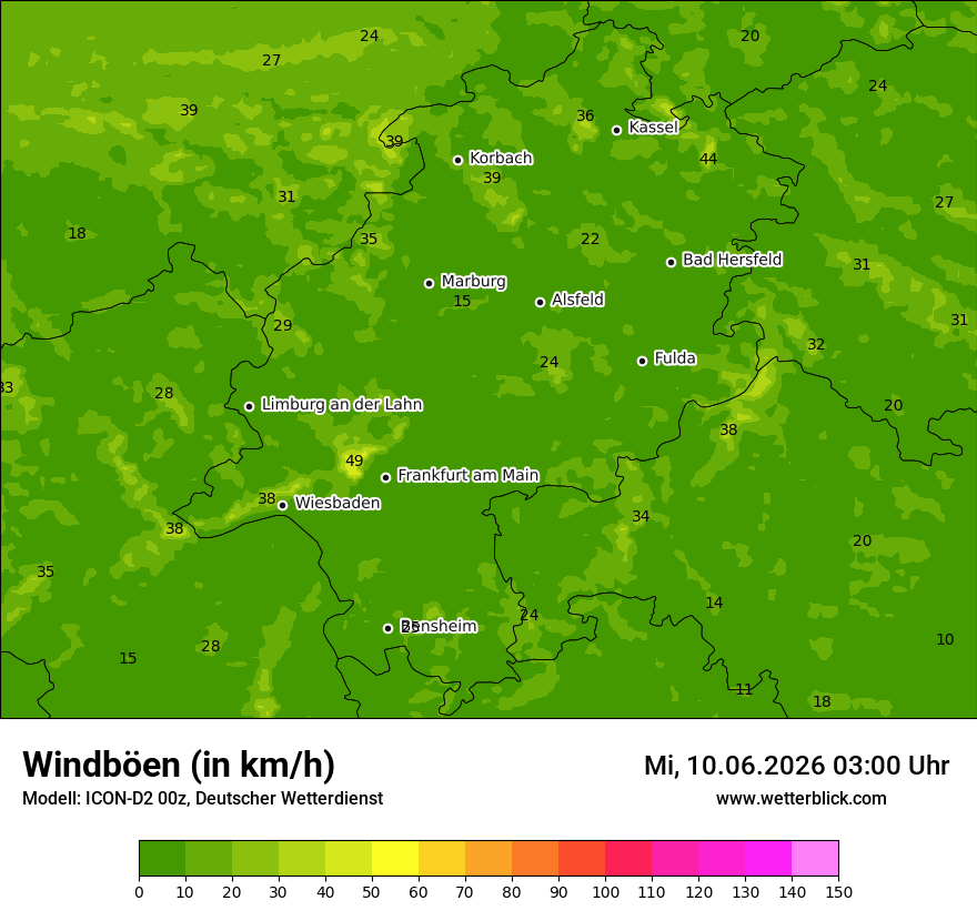 Maximale Windböen