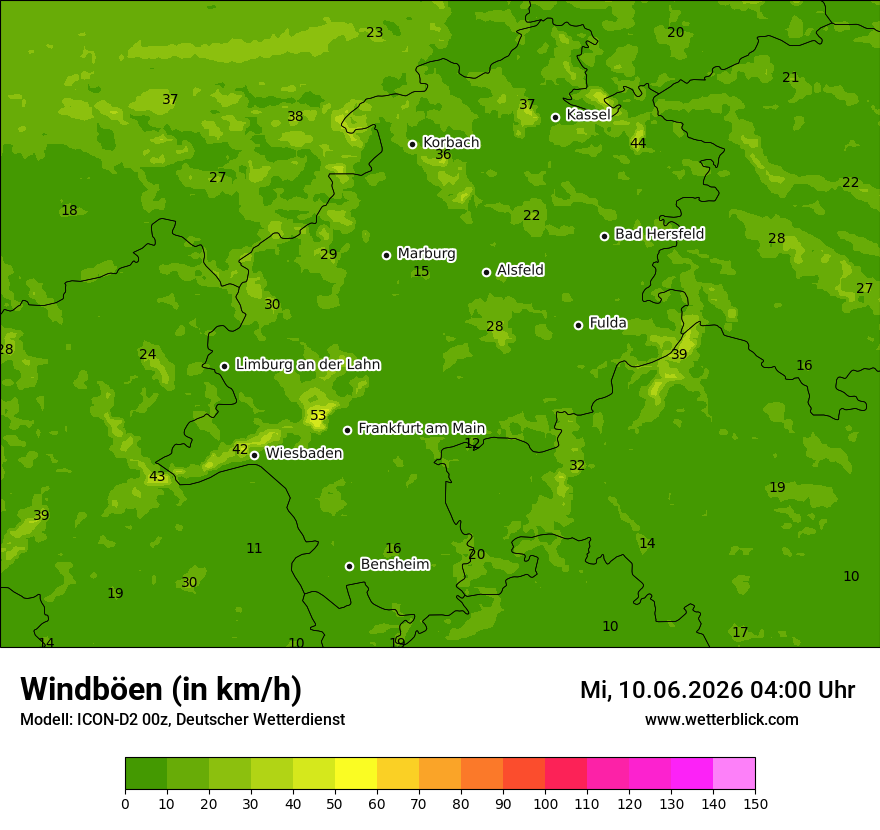 Maximale Windböen