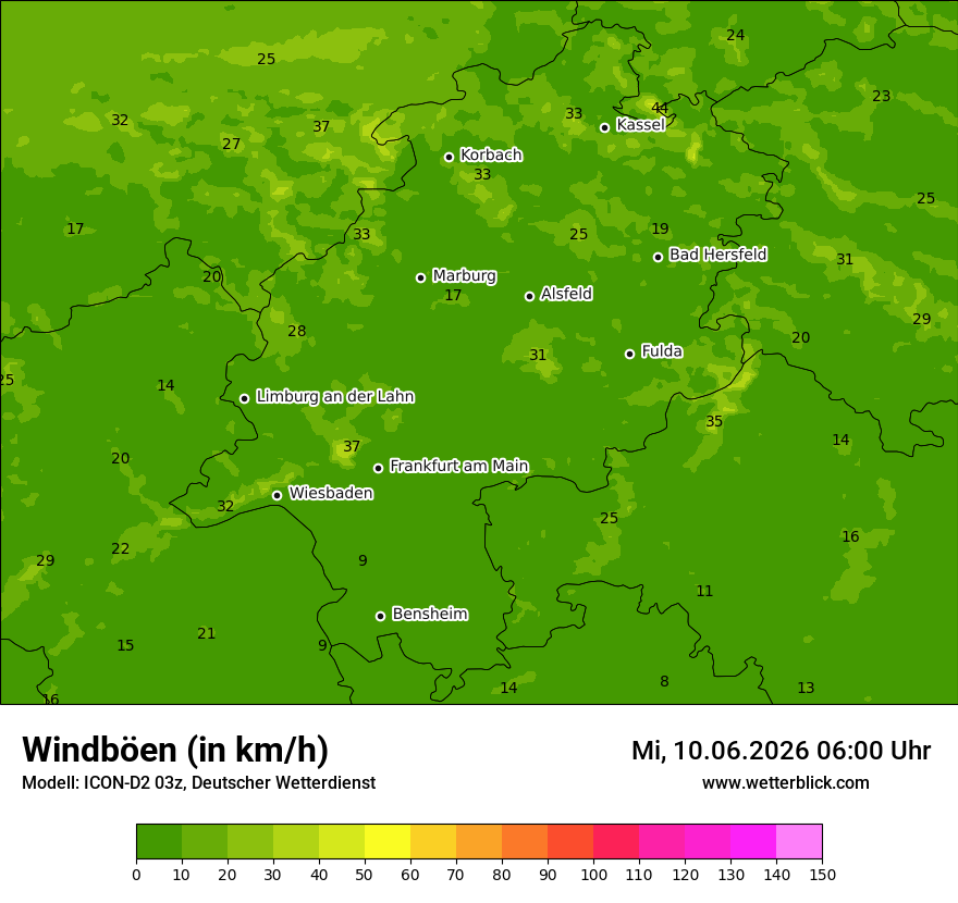 Maximale Windböen