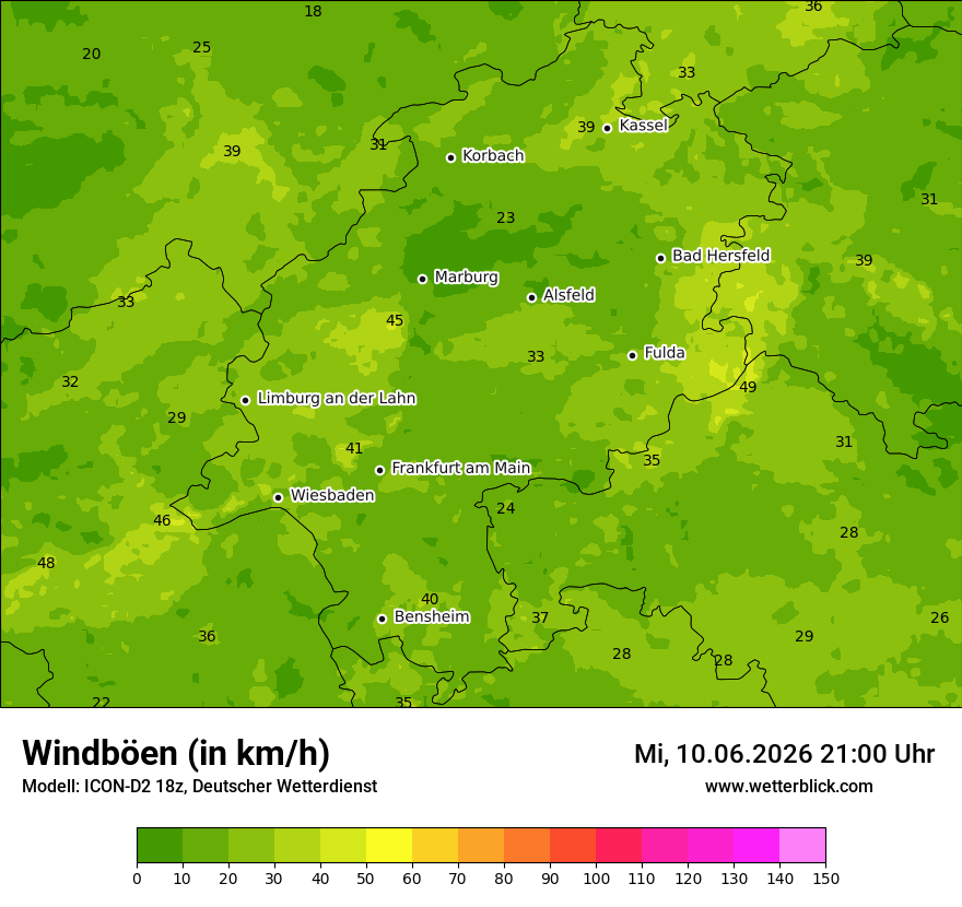 Maximale Windböen