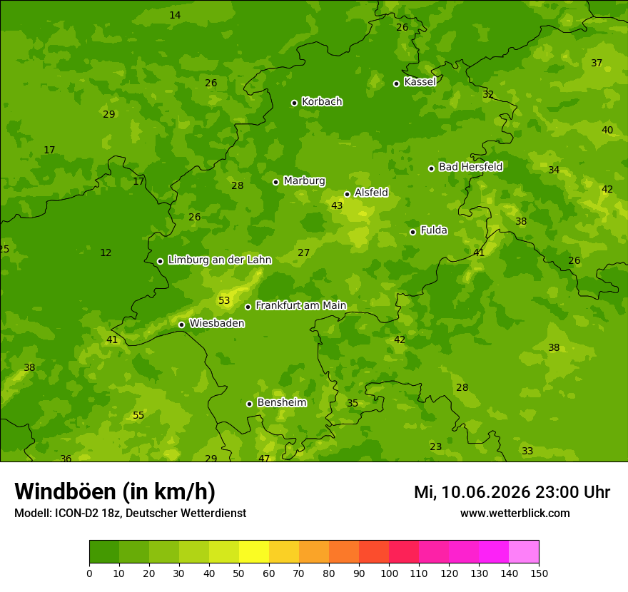 Maximale Windböen