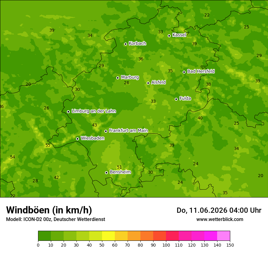 Maximale Windböen