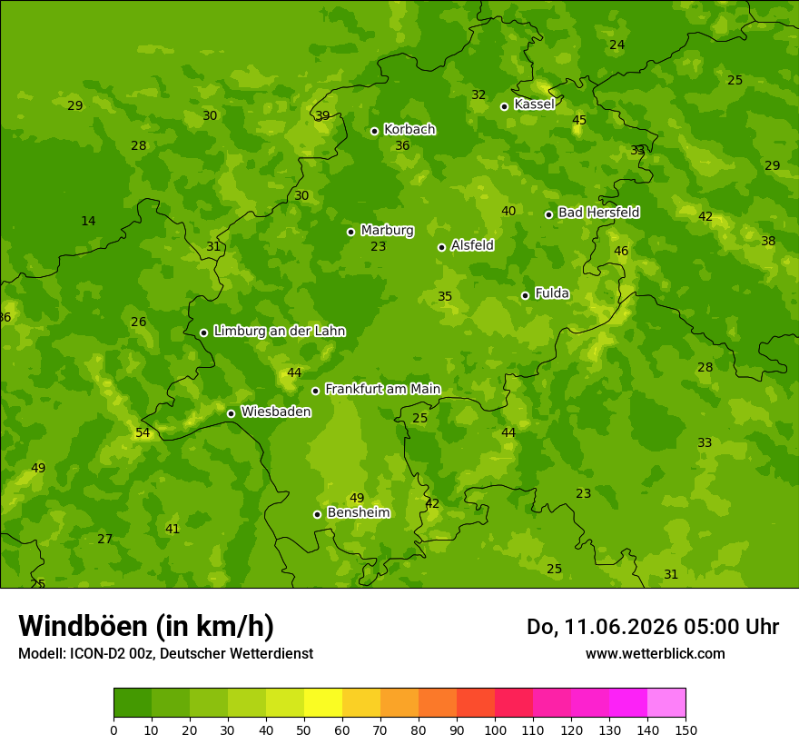 Maximale Windböen
