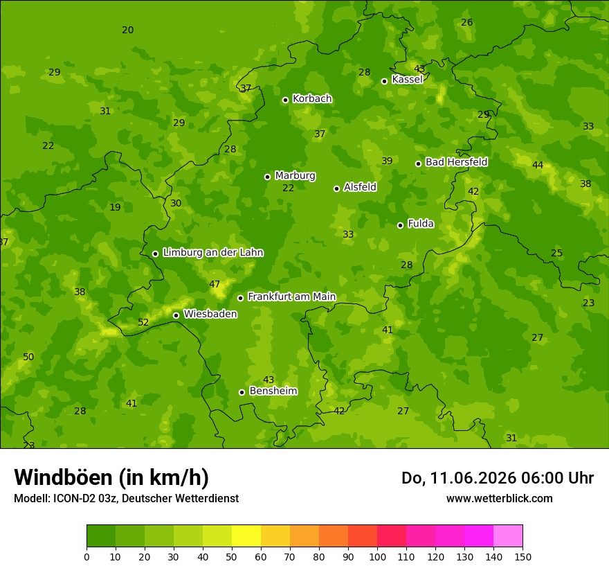 Maximale Windböen