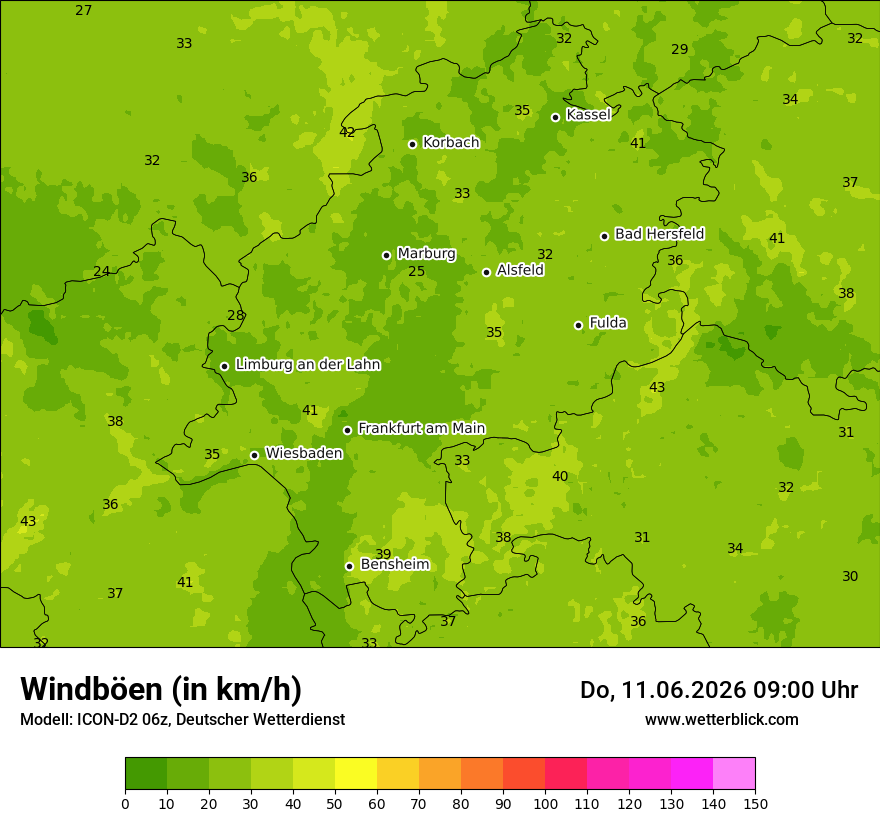 Maximale Windböen