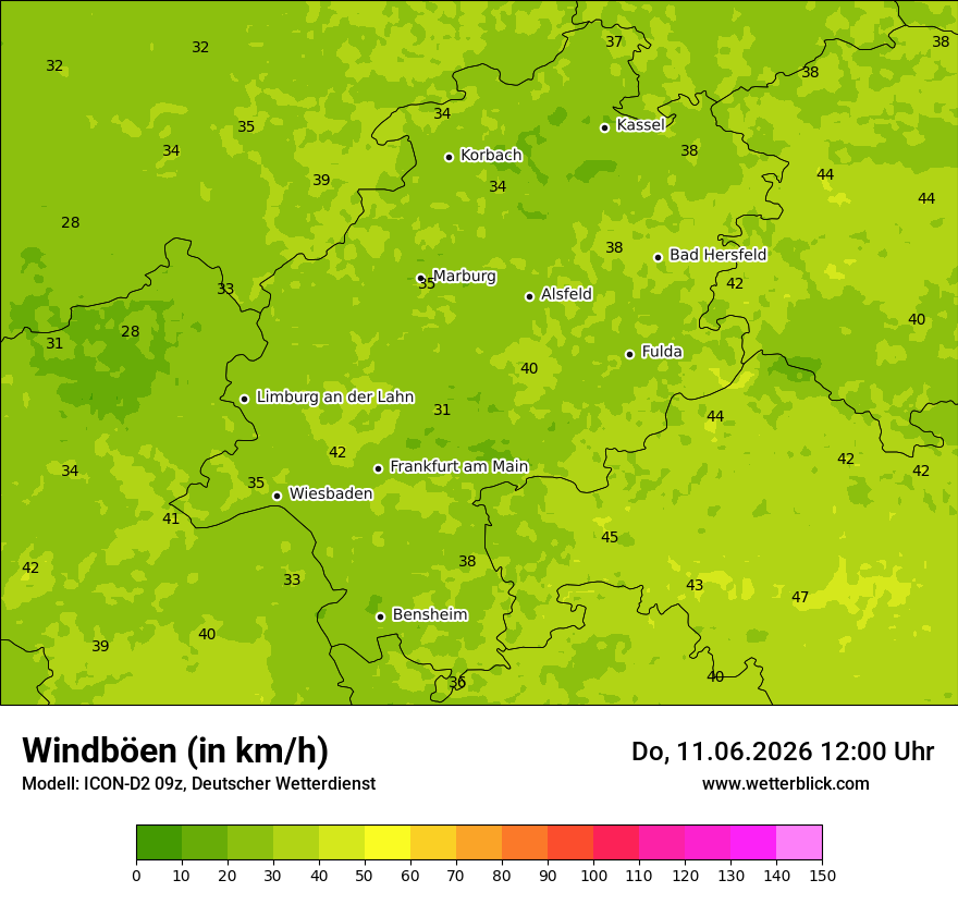 Maximale Windböen