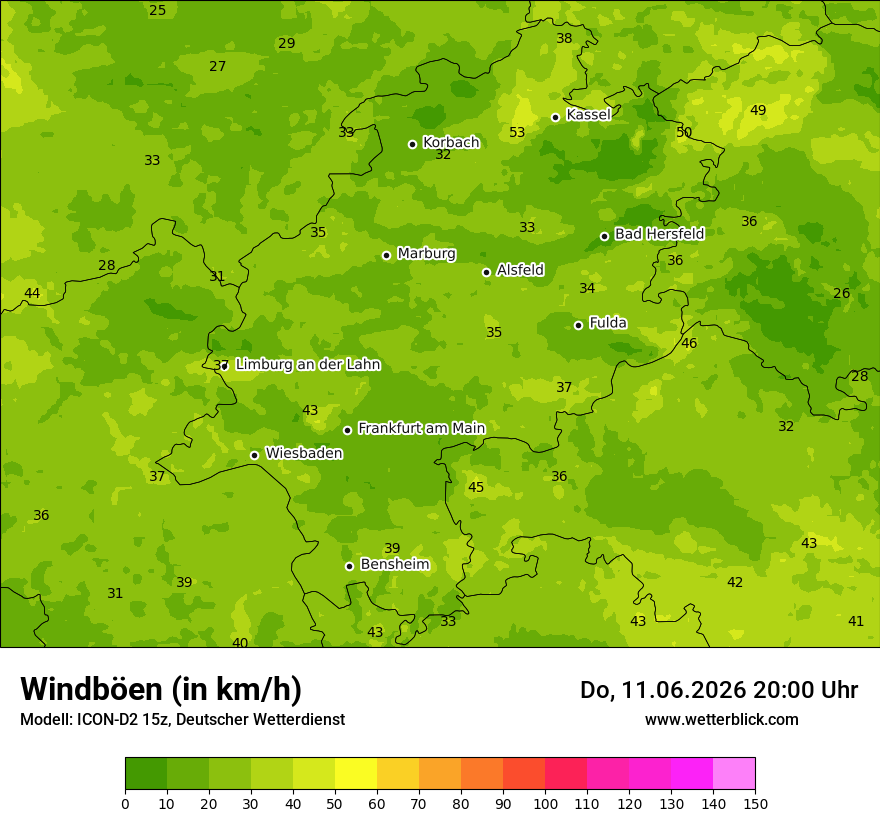 Maximale Windböen