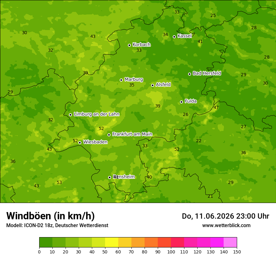 Maximale Windböen