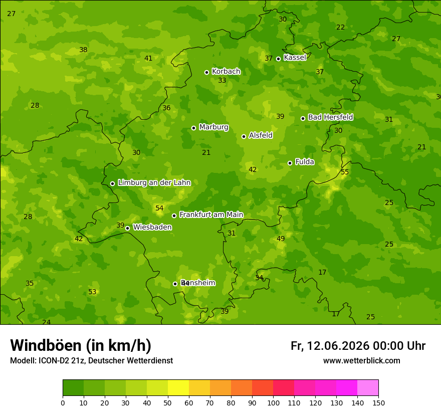 Maximale Windböen