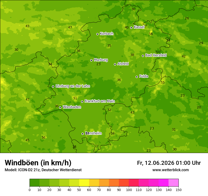 Maximale Windböen