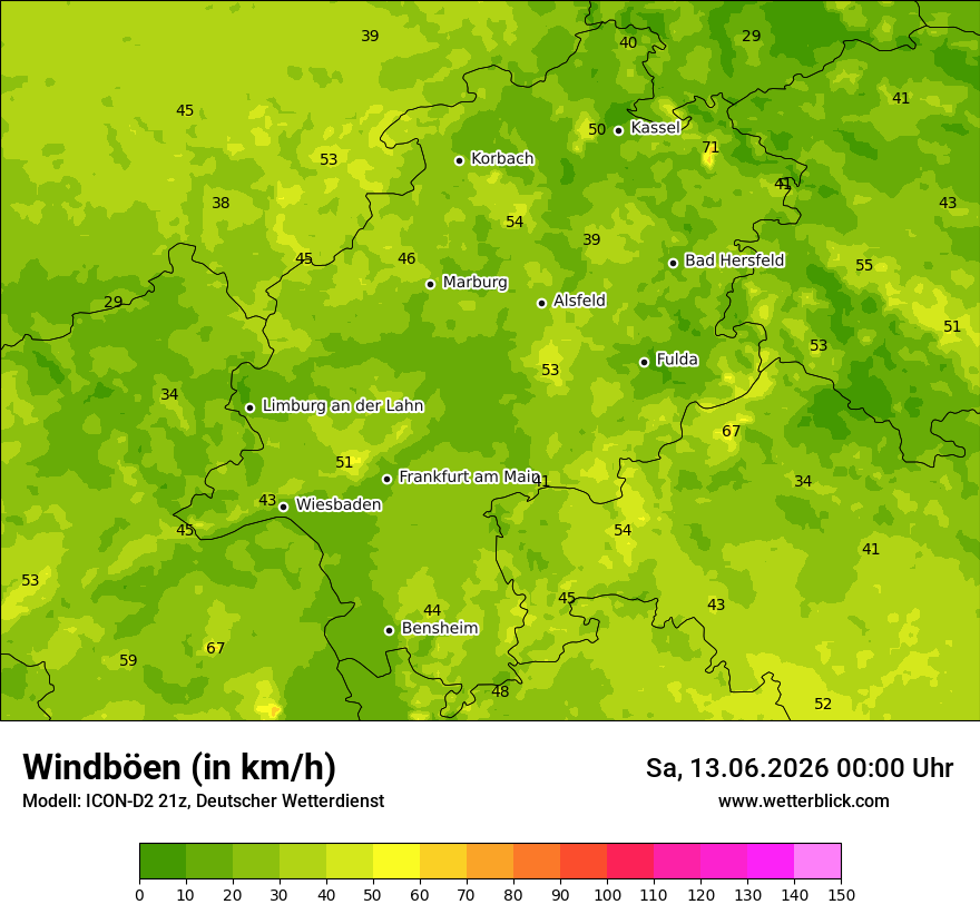 Maximale Windböen
