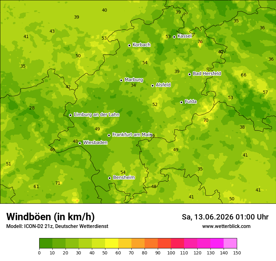 Maximale Windböen