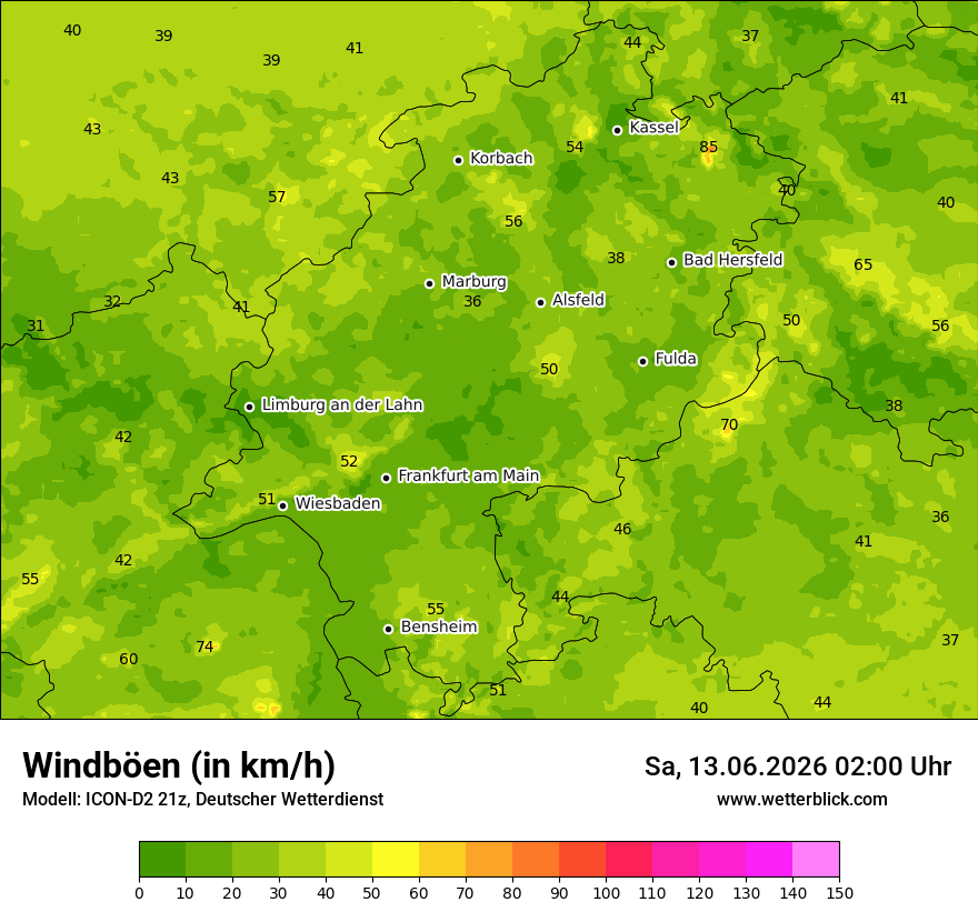 Maximale Windböen