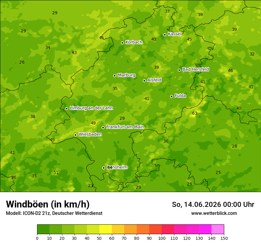 Maximale Windböen