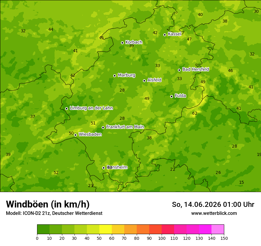 Maximale Windböen
