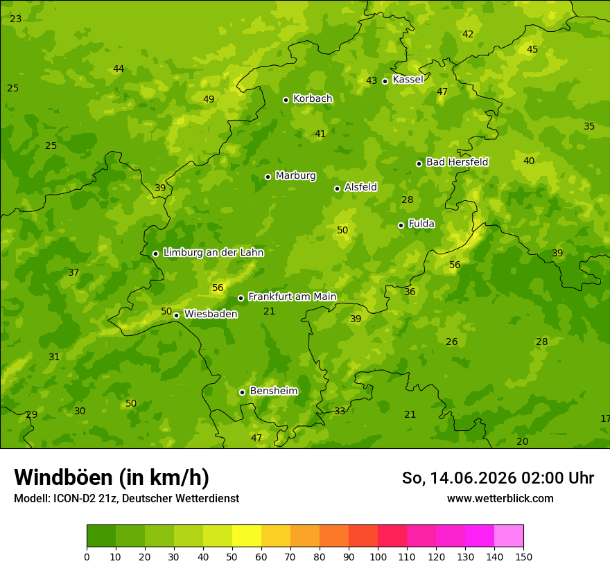 Maximale Windböen