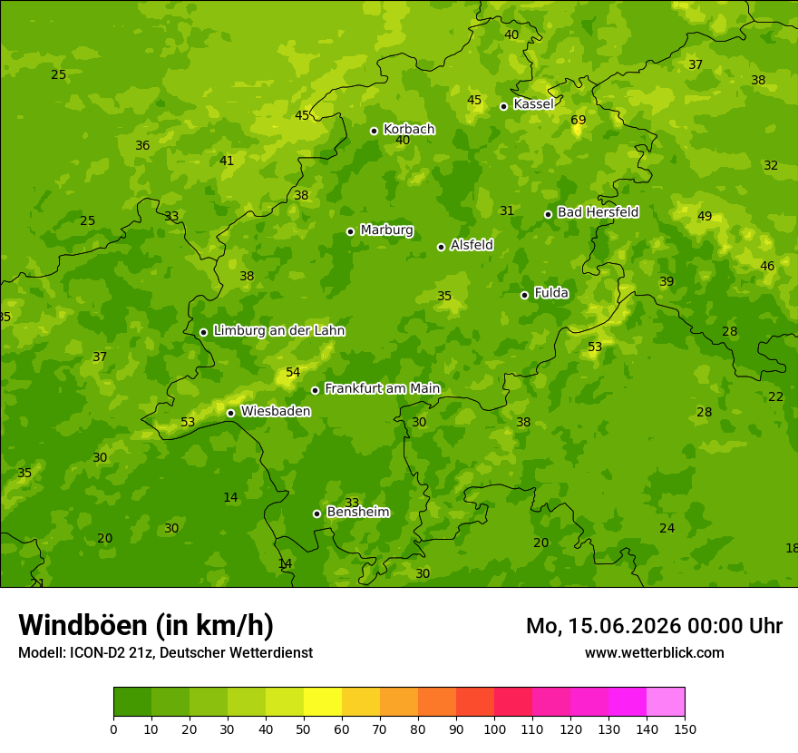 Maximale Windböen