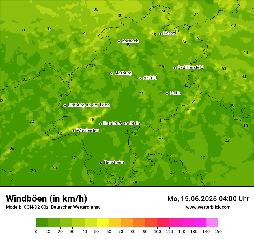 Maximale Windböen
