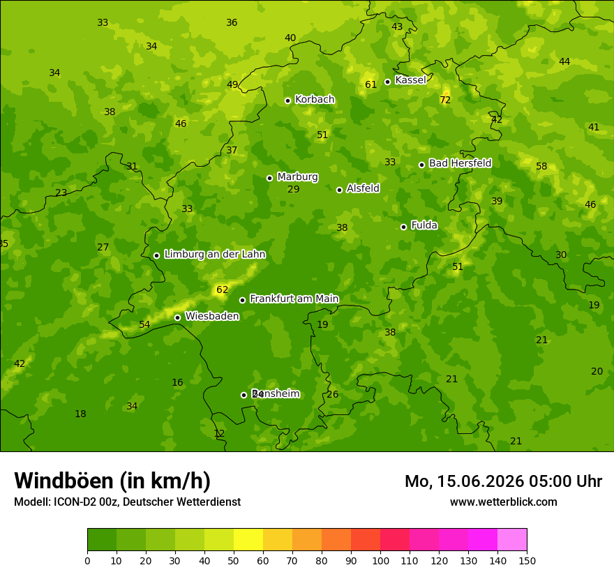 Maximale Windböen