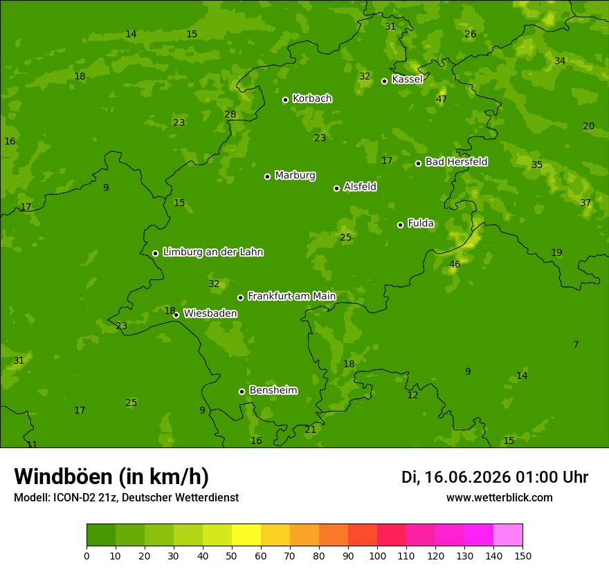 Maximale Windböen
