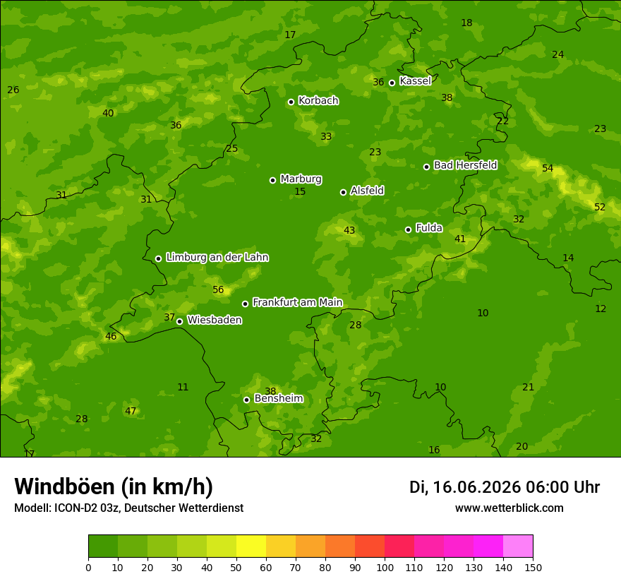 Maximale Windböen