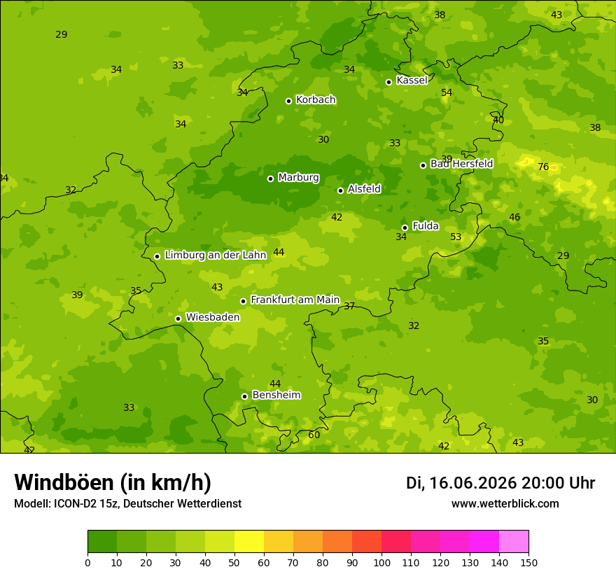 Maximale Windböen