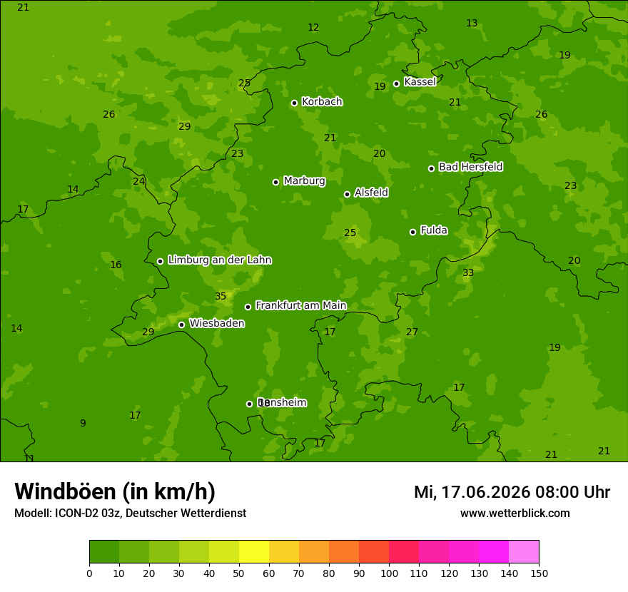 Maximale Windböen