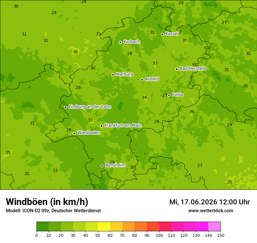 Maximale Windböen