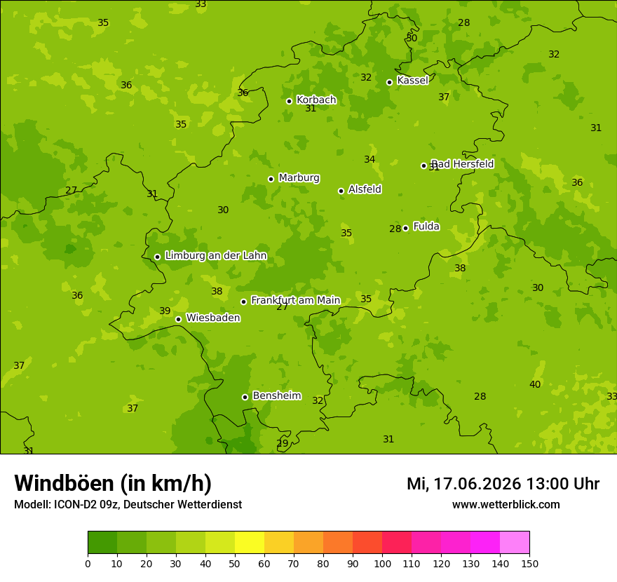 Maximale Windböen